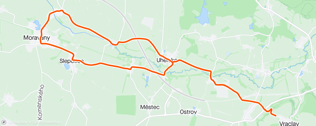 Map of the activity, Vegetativní jizda