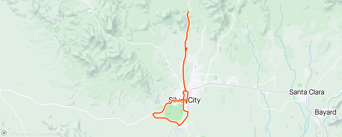 Map of the activity, Coffee ride in Silver City