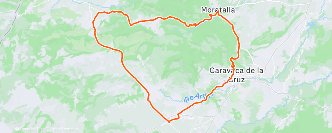Map of the activity, Bicicleta por la mañana