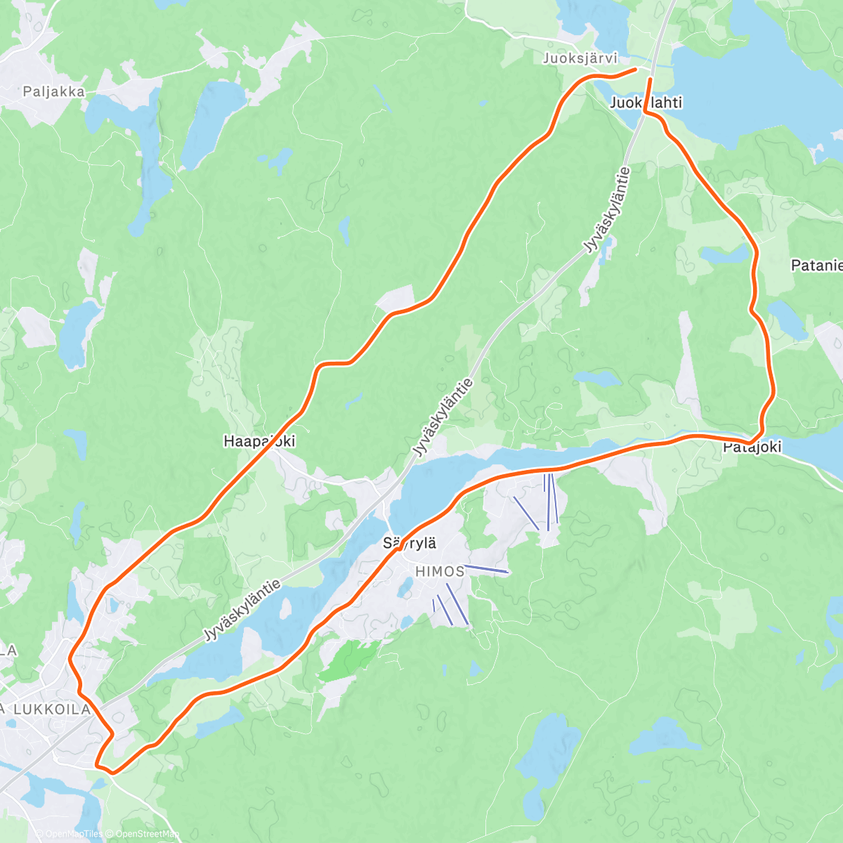 Mapa de la actividad, Lunch Ride