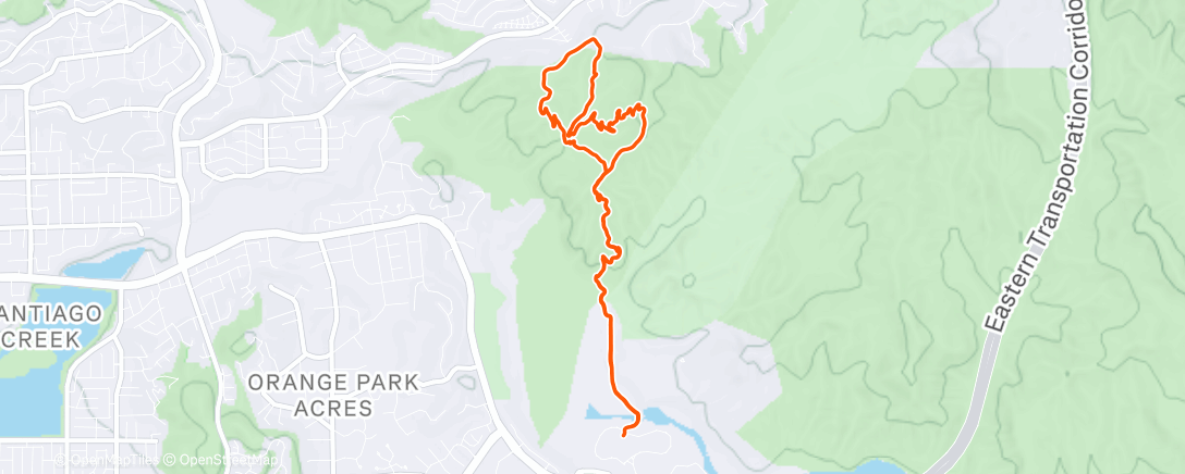 Map of the activity, Morning Trail Run