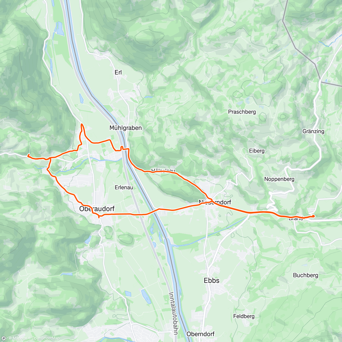 Map of the activity, Fahrt am Nachmittag