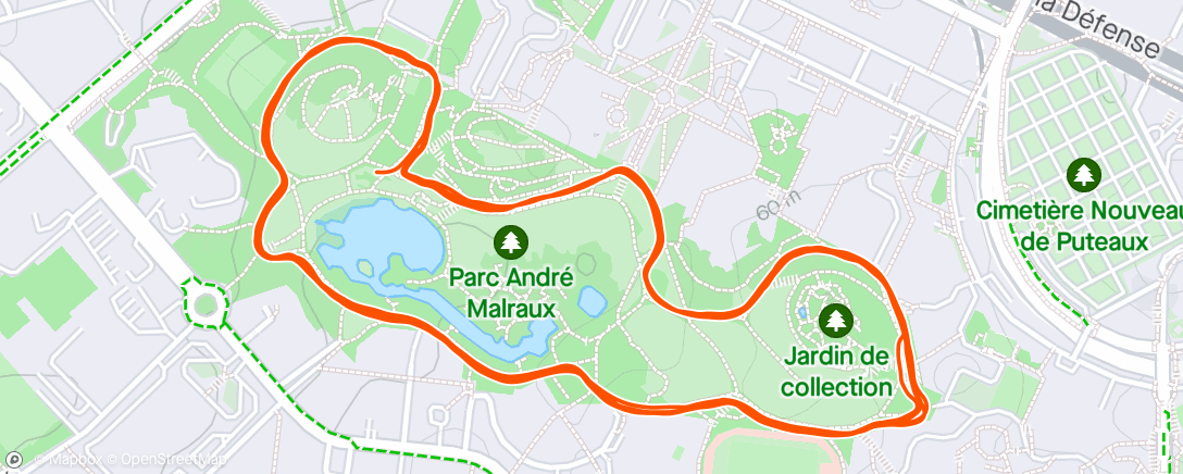 Map of the activity, EA. 5ème 10 km 2024. 4 tours