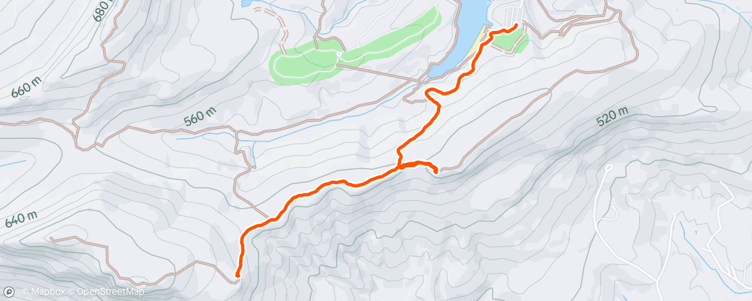 Map of the activity, Afternoon Run