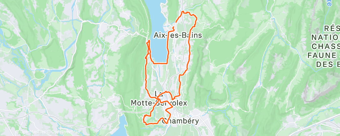 Map of the activity, Vélo