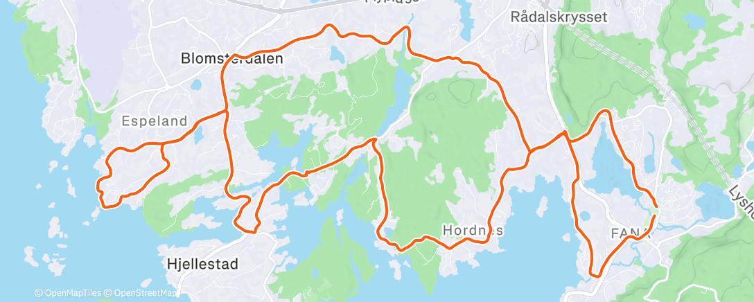 Mappa dell'attività ROUVY - Espegrend | Bergen | Norway