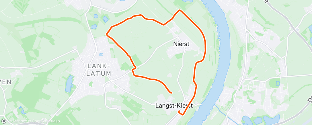 Map of the activity, Evening Run