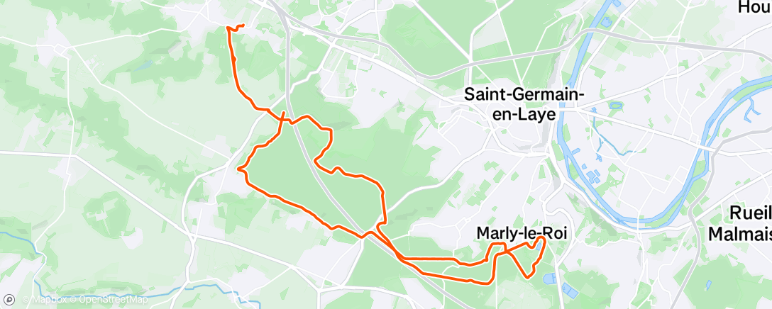 Map of the activity, Sortie VTT le matin