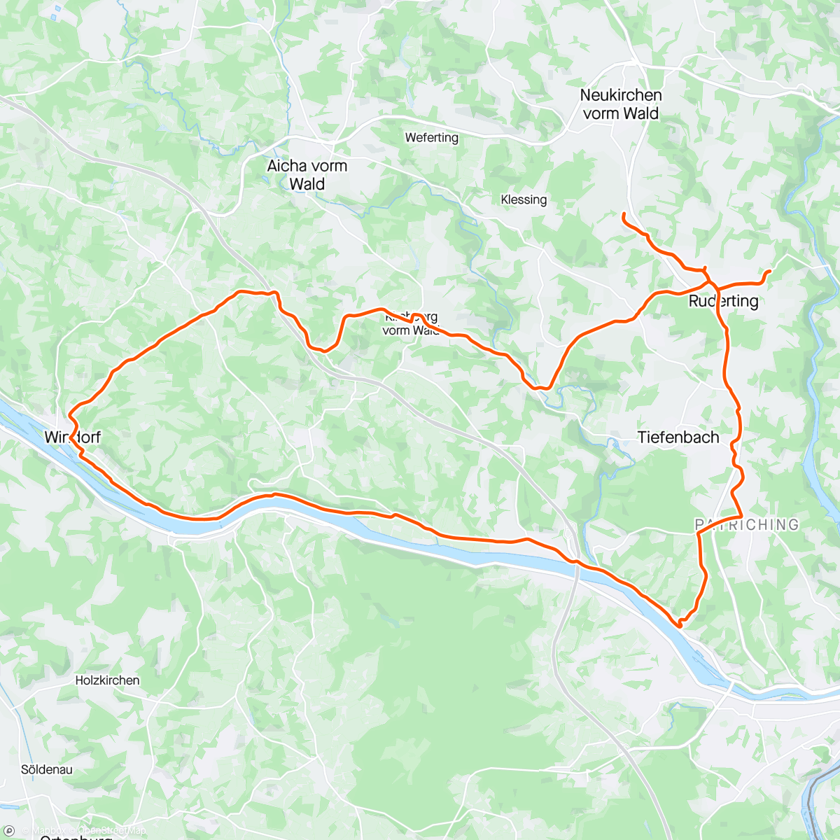 Map of the activity, Donau Runde mit Andi