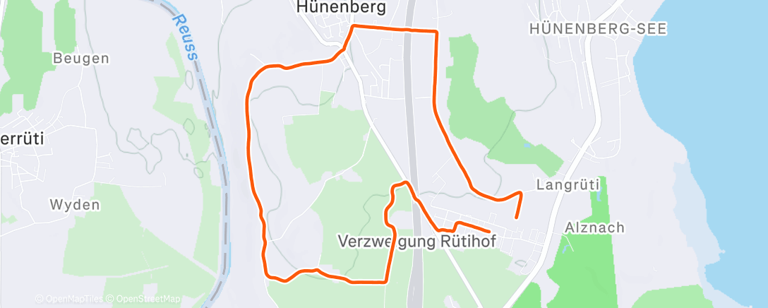 Map of the activity, Lunch Run