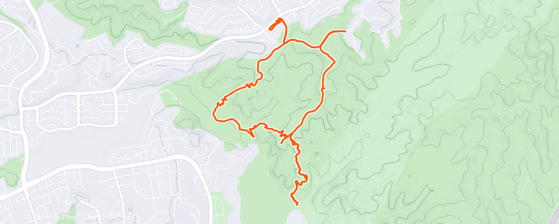 Map of the activity, Lunch Trail Run