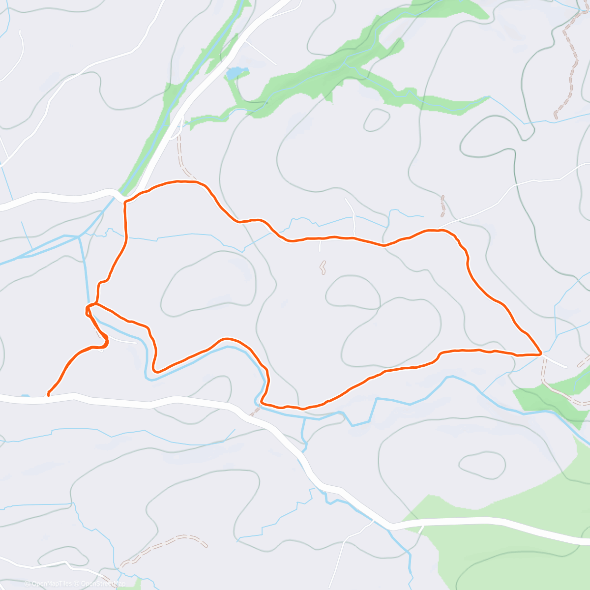 Map of the activity, Pip joined too - Morning Trail Run