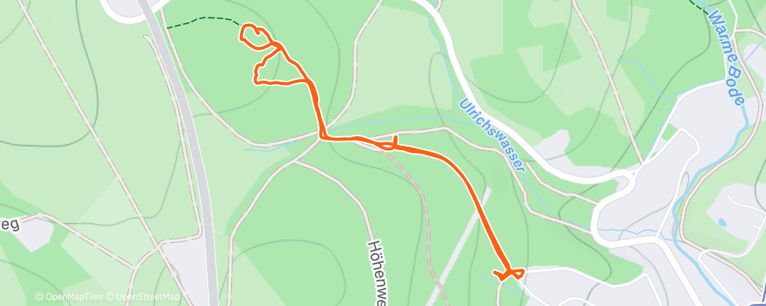 Map of the activity, Mittagswanderung