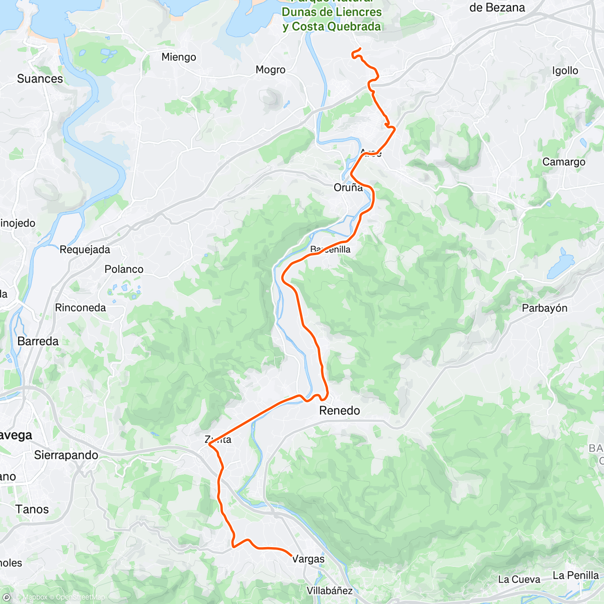 Map of the activity, ROUVY - La Vuelta 2024 | Stage 17 - Boo de Piélagos