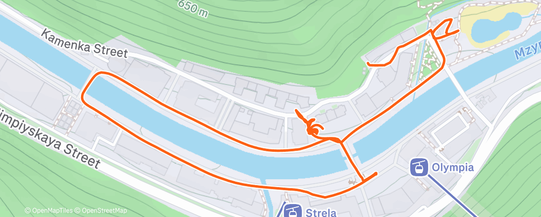 Map of the activity, Дневная прогулка