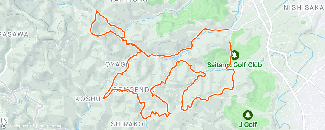 Map of the activity, 朝のトレイルランニング