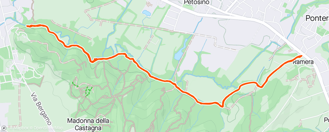 Map of the activity, Corsa mattutina