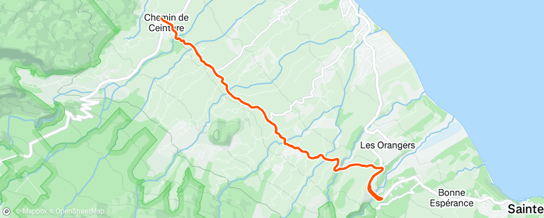 Map of the activity, Sortie vélo le matin