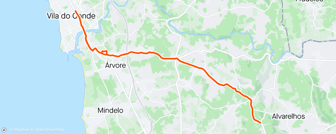 Mapa de la actividad (Volta de bicicleta vespertina)