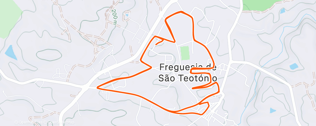 Map of the activity, Corrida matinal