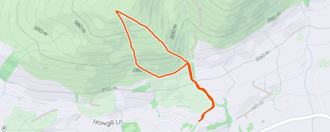 Mapa da atividade, Sedbergh fell race