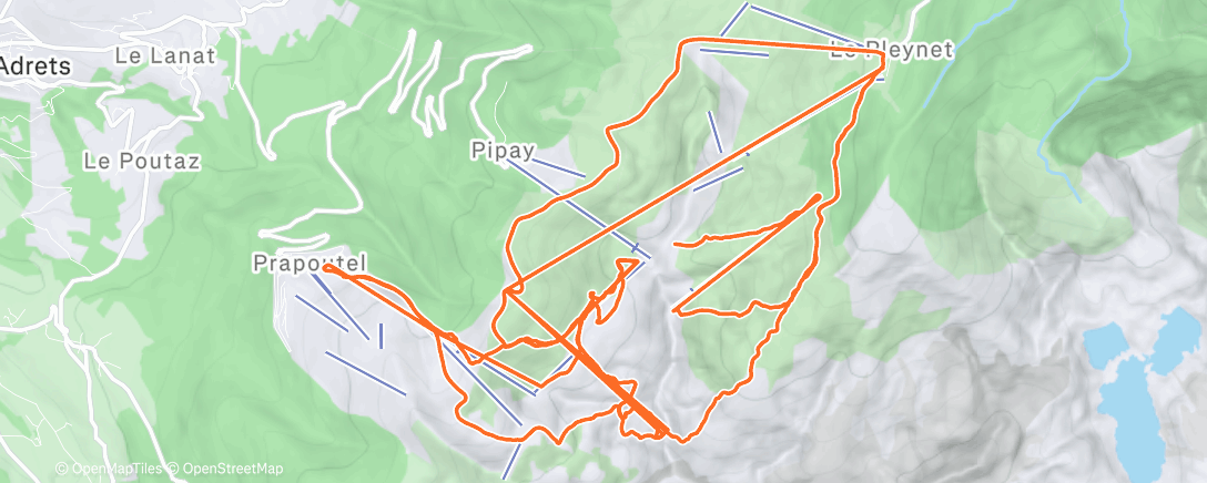 Map of the activity, Ski avec les copains