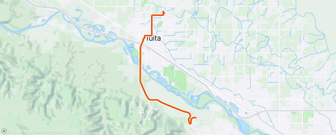 Map of the activity, Ride home from P’s