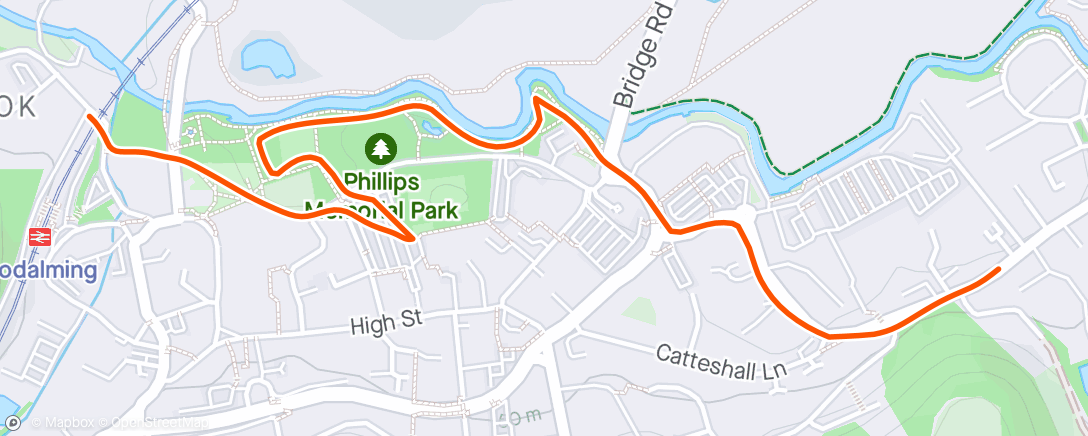 Mapa de la actividad (Evening Run)