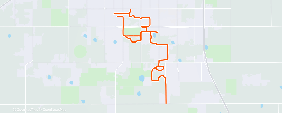 Map of the activity, Lunch Ride