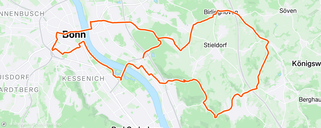 Map of the activity, Fahrt am Morgen