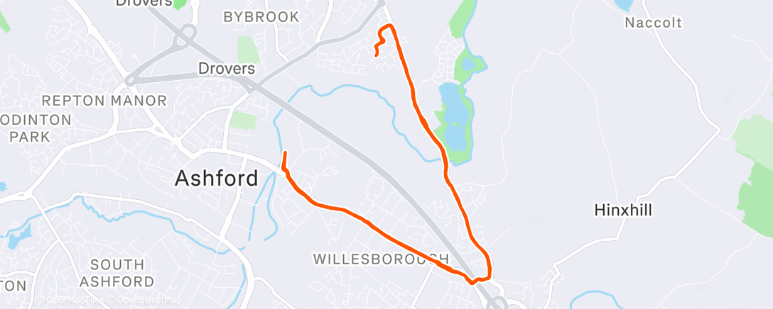 Map of the activity, Morning Run