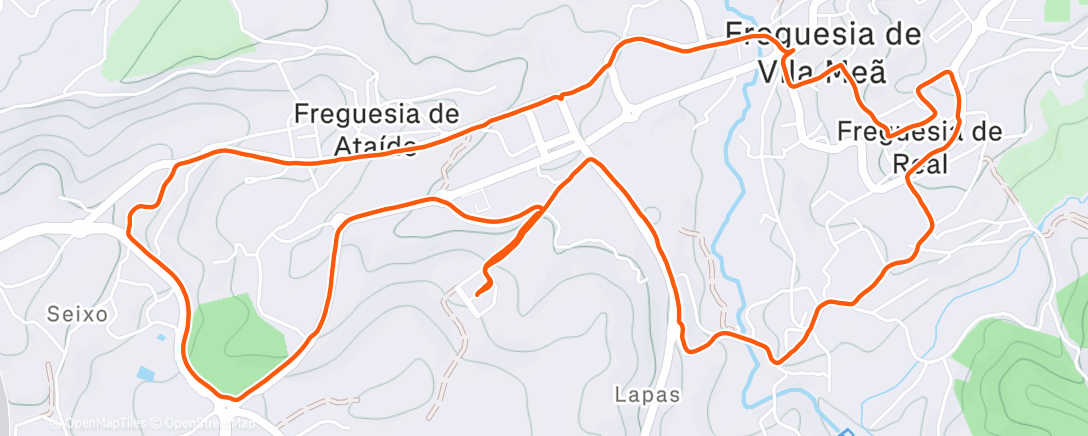 Map of the activity, Corrida da hora do almoço