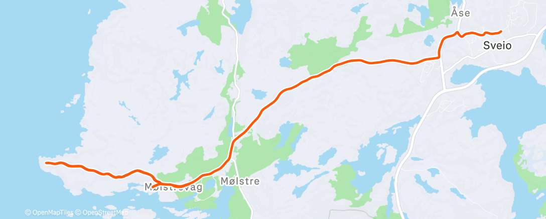 Map of the activity, Intervaller fra Ryvarden