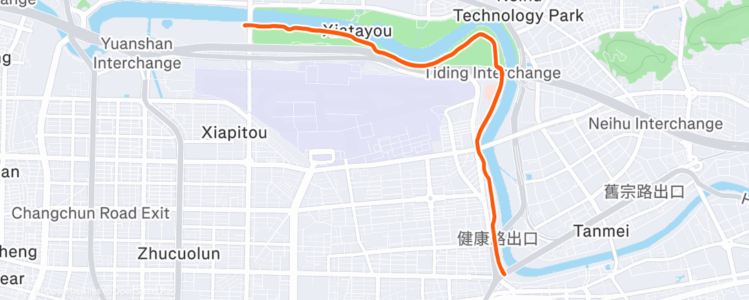 Карта физической активности (Evening Run)