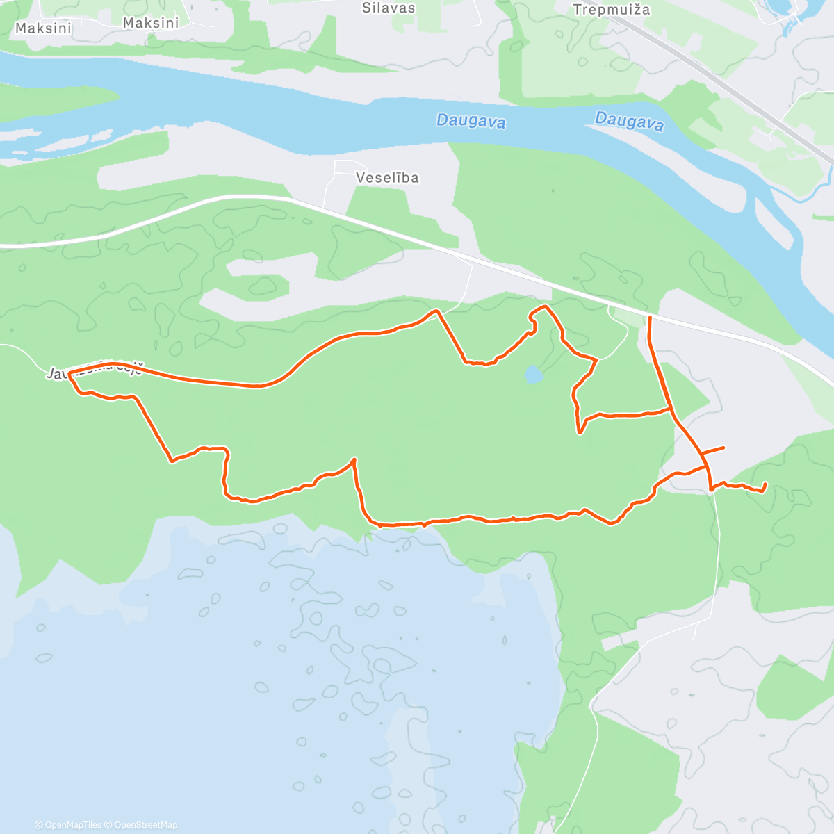 Map of the activity, Afternoon Walk