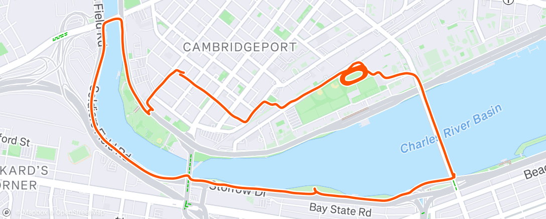 Map of the activity, Morning Run