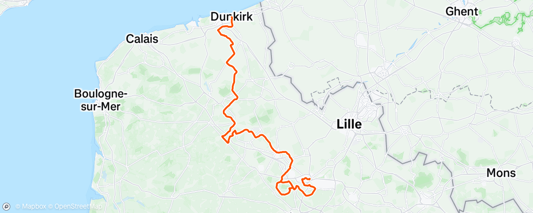 Map of the activity, Dunkerque Classic