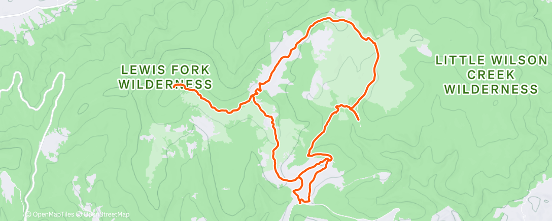 Map of the activity, Morning Trail Run