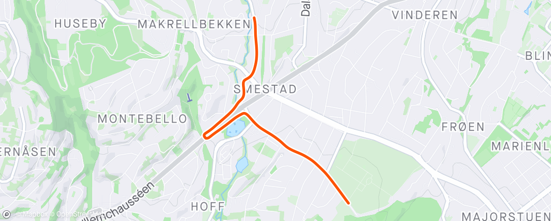 アクティビティ「Holmenkollstafetten etappe 10 - 12.47.」の地図