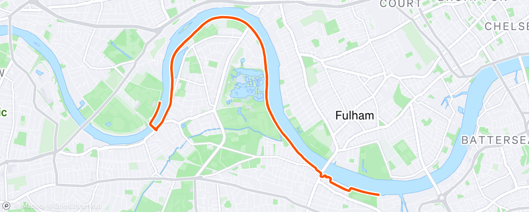 Map of the activity, Morning Run