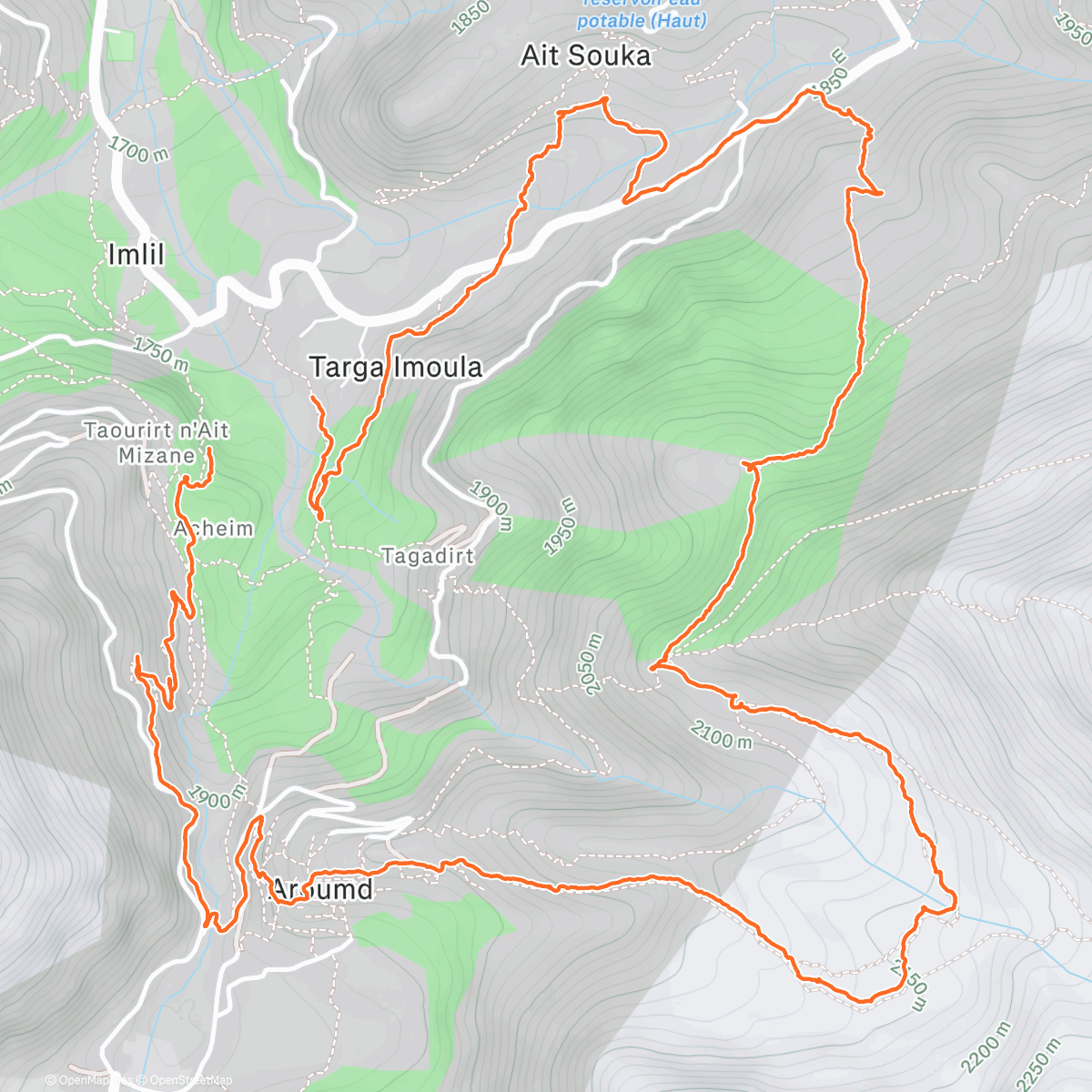 Map of the activity, Acclimatation en montagne ⛰️