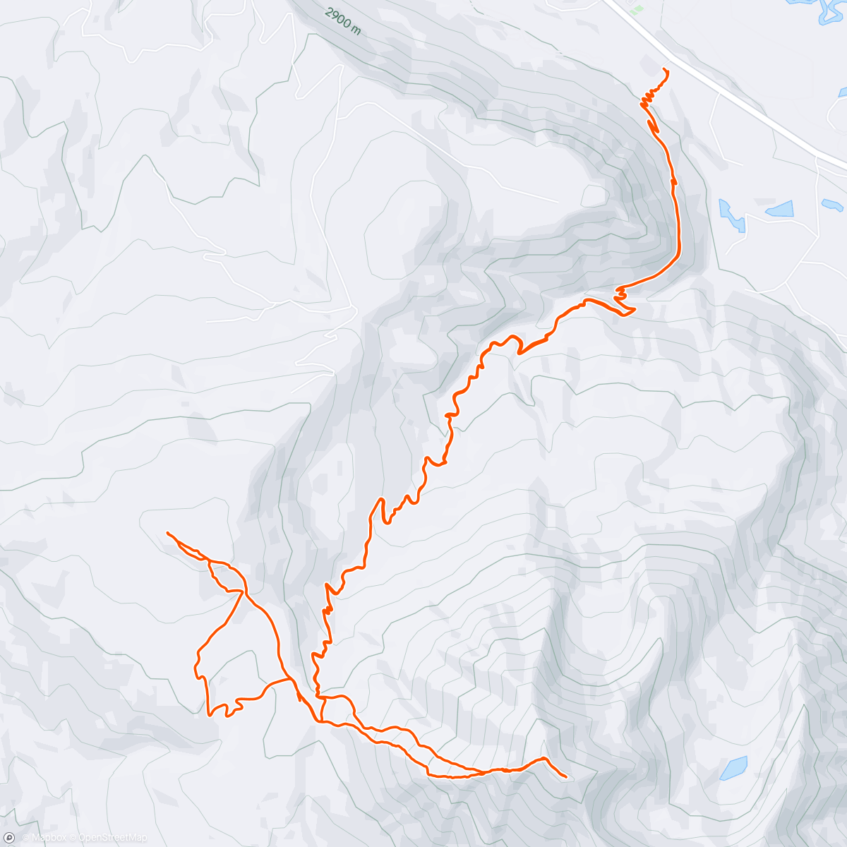 Map of the activity, Whetstone & The Mighty Gibson Ridge