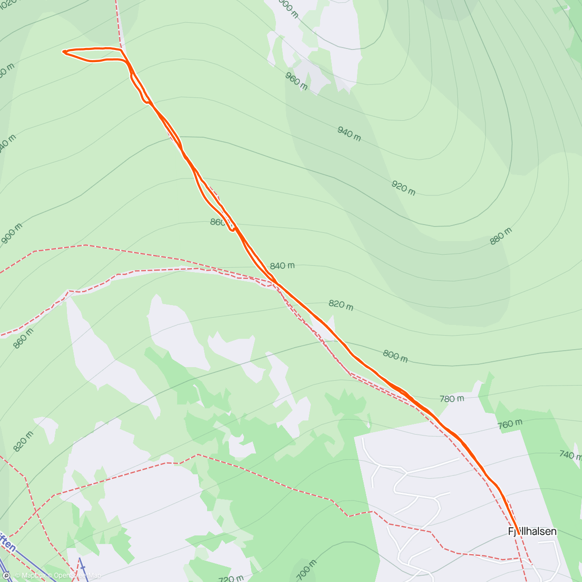 Map of the activity, Afternoon Backcountry Ski