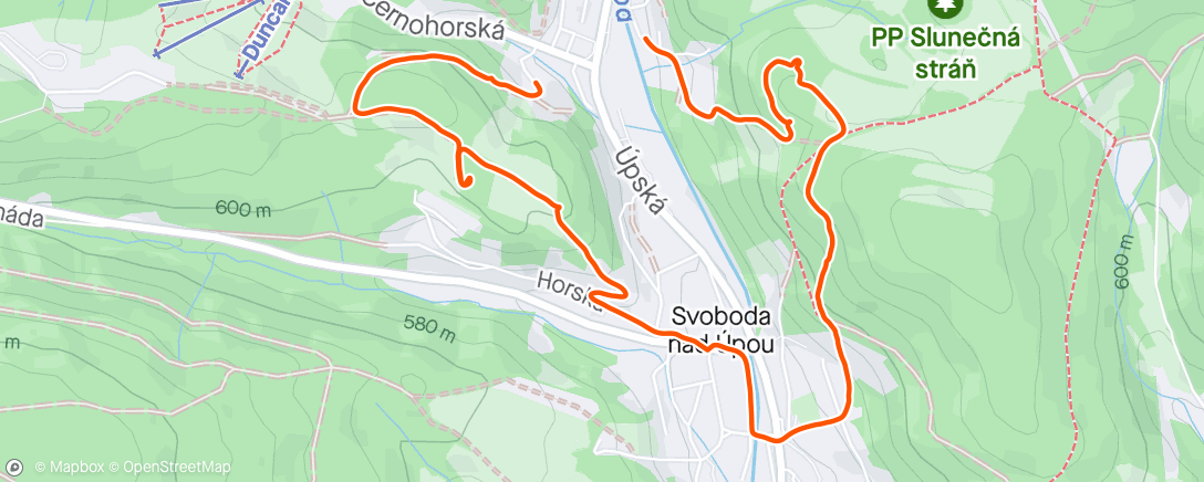 Map of the activity, Morning Walk