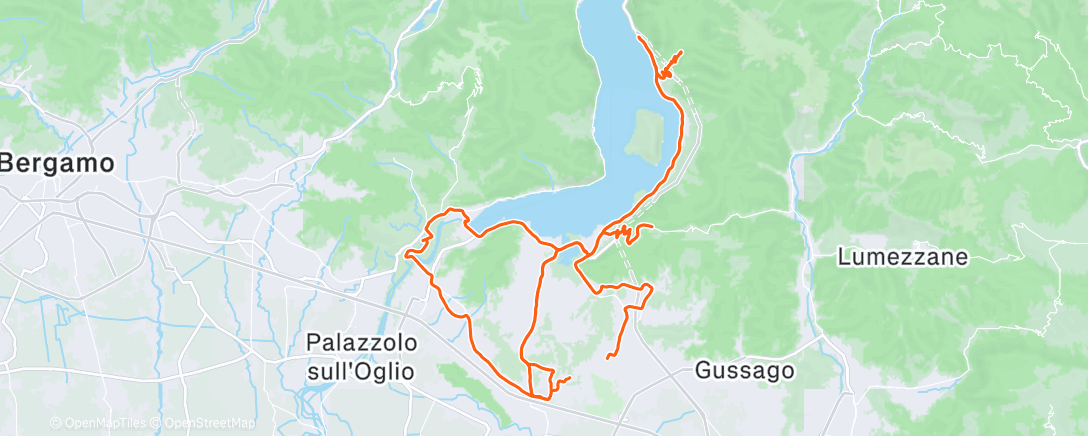 Map of the activity, Pedalata mattutina