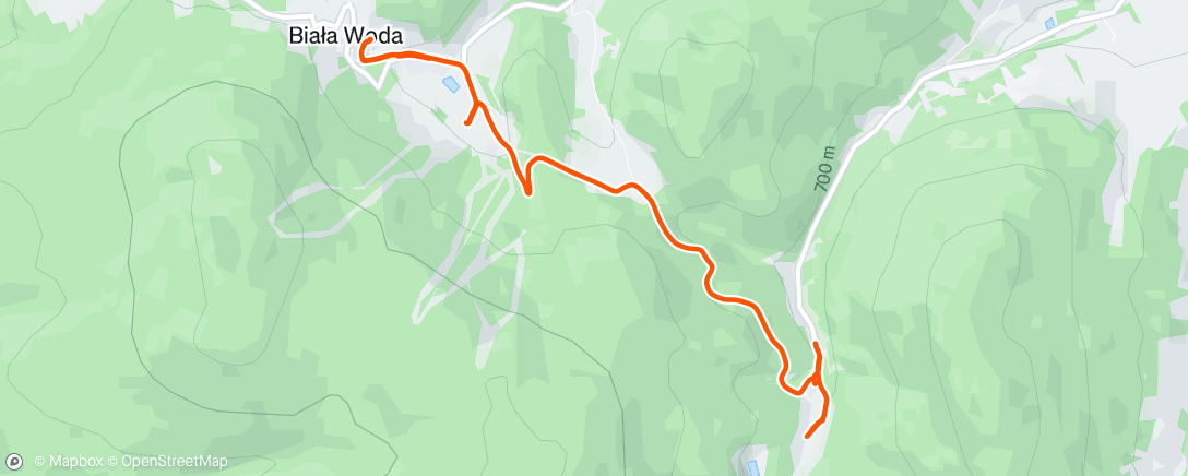 Map of the activity, Afternoon Hike