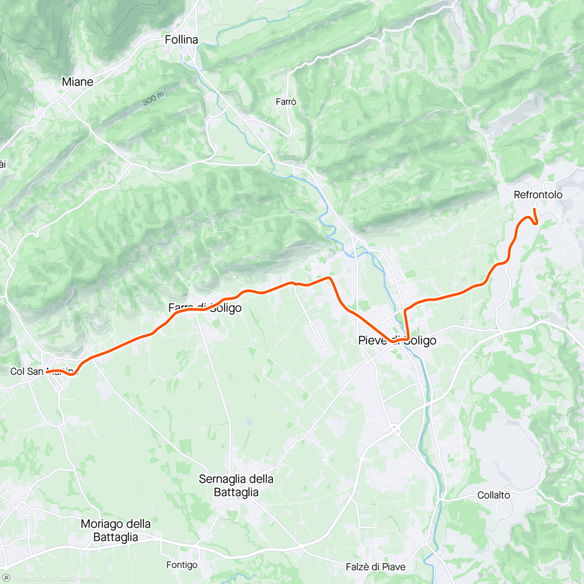 Map of the activity, BKOOL - Borgo Valsugana - Treviso Part 1