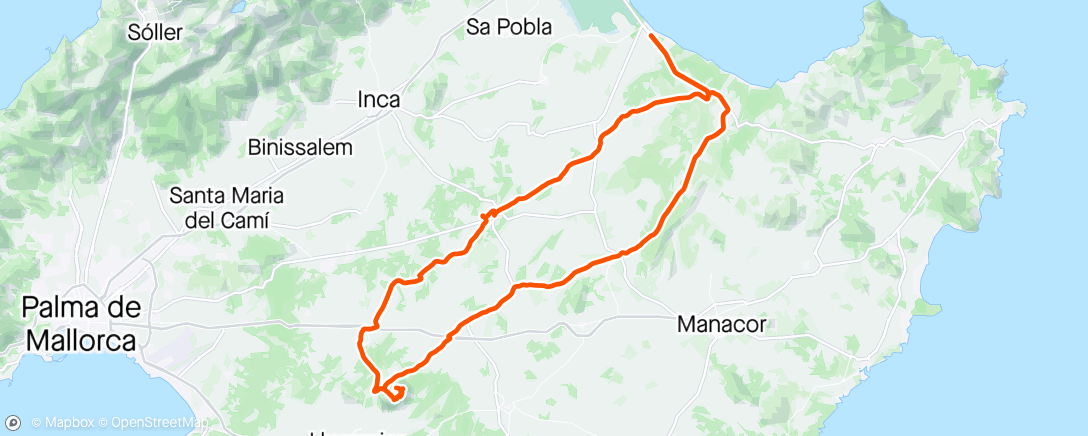Map of the activity, Majorca dag 5
