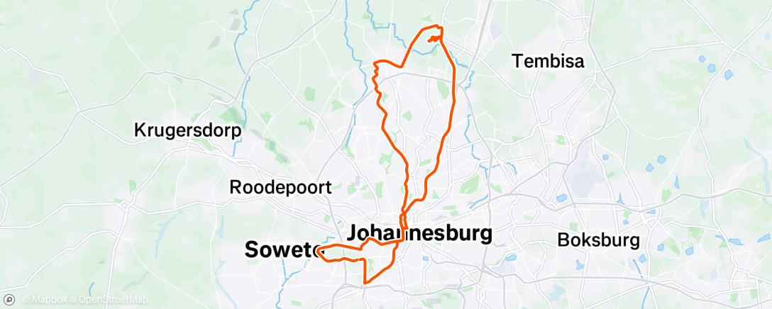 Map of the activity, Morning Ride