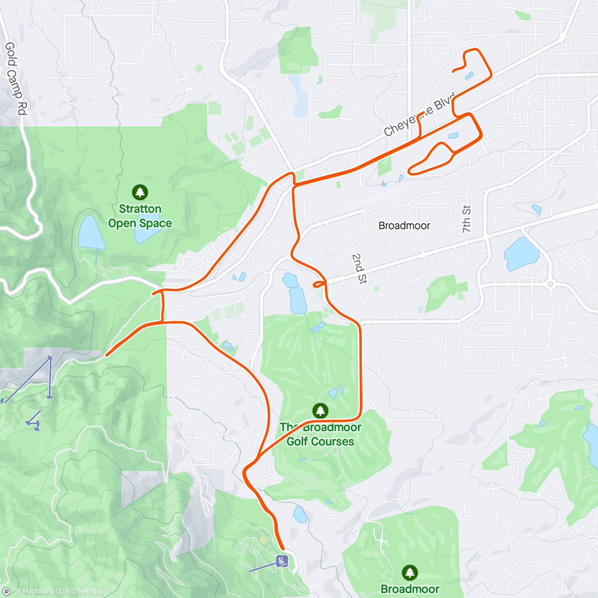 Map of the activity, Outside